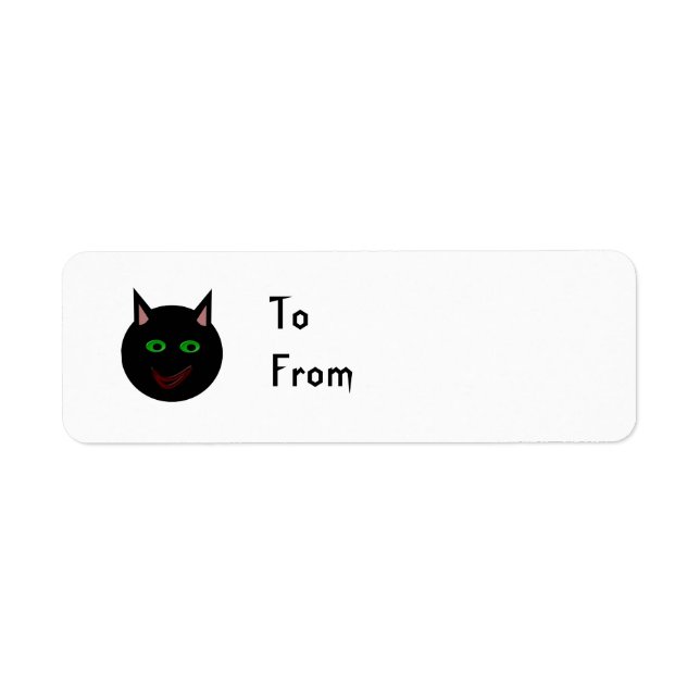 Halloween Black Cat Custom Present Tags (Front)
