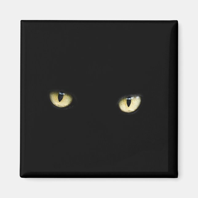 Halloween Black Cat Eyes Magnet (Front)