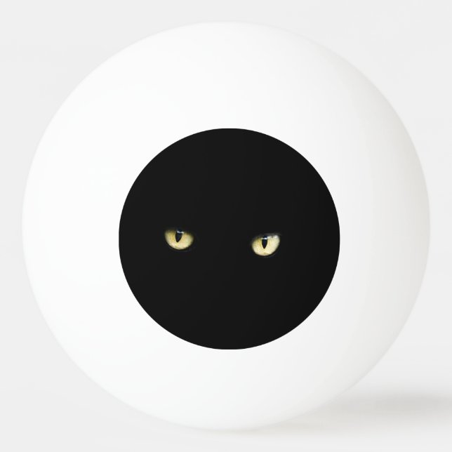 Halloween Black Cat Eyes Ping Pong Ball (Front)