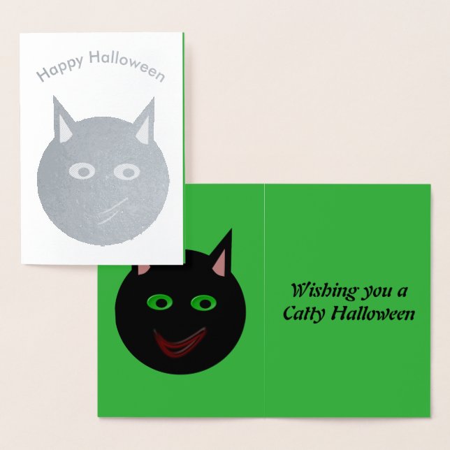 Halloween Black Cat Foil Card (Display)