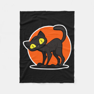 Halloween Black Cat For Cat Lover - Halloween Fleece Blanket