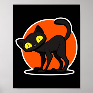 Halloween Black Cat For Cat Lover - Halloween Poster