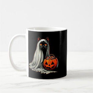 Halloween Black Cat Ghost Costume Pumpkin 1 Coffee Mug