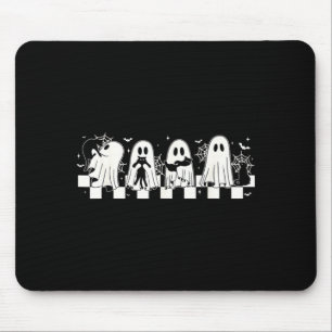 Halloween Black Cat Ghost Halloween Ghost Spooky Mouse Pad