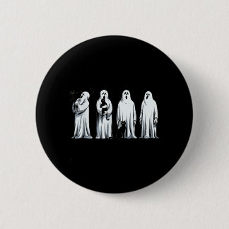 Halloween Black Cat Ghost Spooky Season Cat Women 6 Cm Round Badge