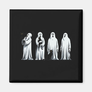 Halloween Black Cat Ghost Spooky Season Cat Women Magnet