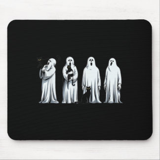 Halloween Black Cat Ghost Spooky Season Cat Women Mouse Pad