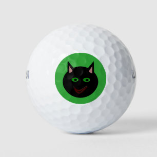 Halloween Black Cat Golf Ball