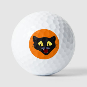Halloween Black Cat  Golf Balls