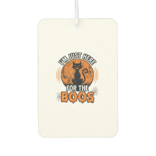Halloween Black Cat Here For The Boos Vintage Shir Car Air Freshener