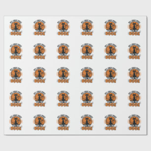 Halloween Black Cat Here For The Boos Vintage Shir Wrapping Paper
