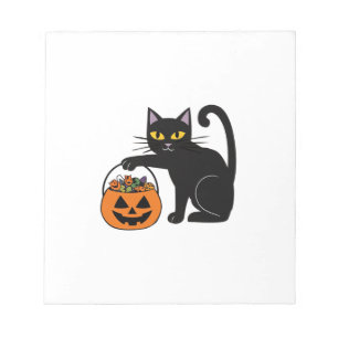 Halloween Black Cat Jack O' Lantern Pumpkin Sweet  Notepad