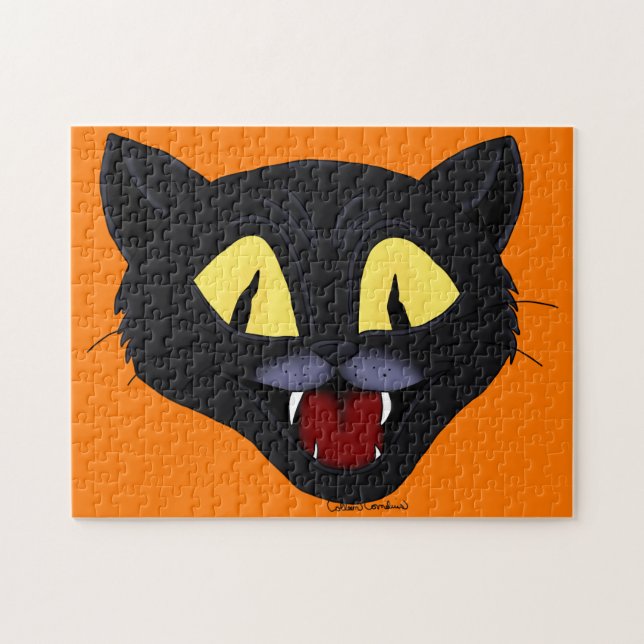 Halloween Black Cat Jigsaw Puzzle (Horizontal)