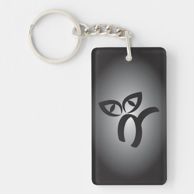 Halloween Black Cat Key Ring (Front)