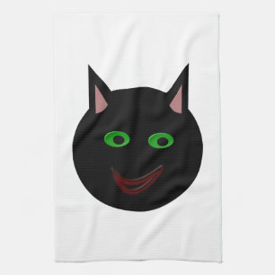 Halloween Black Cat Kitchen Towel