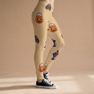 Halloween Black Cat Leggings Yoga Pants for women