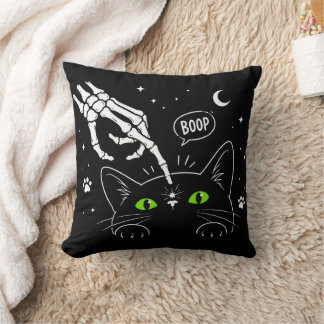 Halloween Black Cat Lover Gift, Cute Cat Boop Cushion