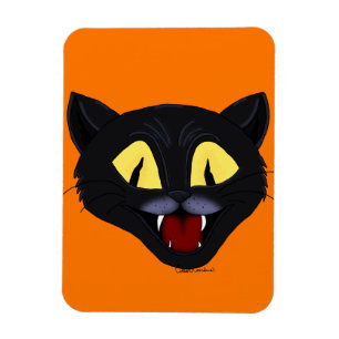 Halloween Black Cat Magnet