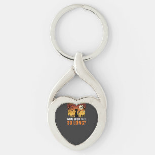 Halloween Black Cat Moon Graveyard Quote Design Key Ring