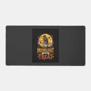 Halloween Black Cat Moon Magic Desk Mat