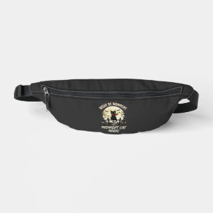 Halloween Black Cat Moonlight Bum Bags