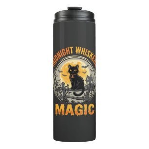 Halloween Black Cat Moonlight Magic Thermal Tumbler