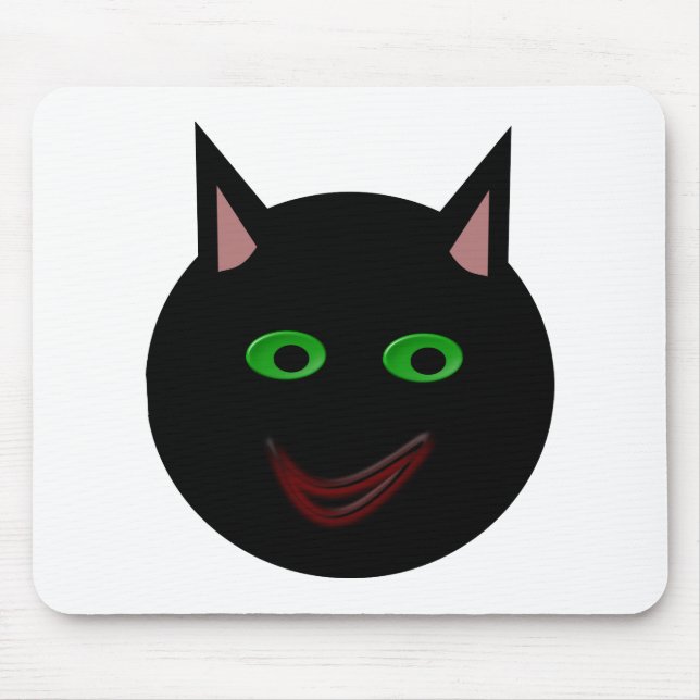 Halloween Black Cat Mousepad (Front)