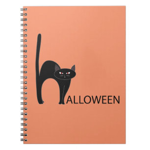 Halloween Black Cat Name Notebook