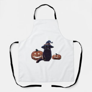 Halloween black cat Oversized T-Shirt Apron