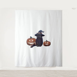 Halloween black cat Oversized T-Shirt Tapestry