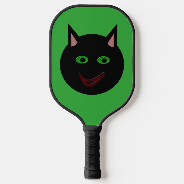 Halloween Black Cat Pickleball Paddle (Front)