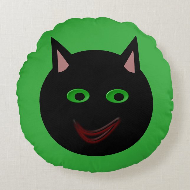 Halloween Black Cat Pillow (Front)