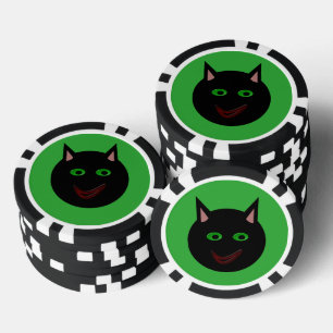 Halloween Black Cat Poker Chips