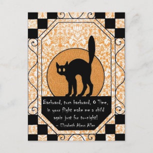 Halloween Black Cat Postcard