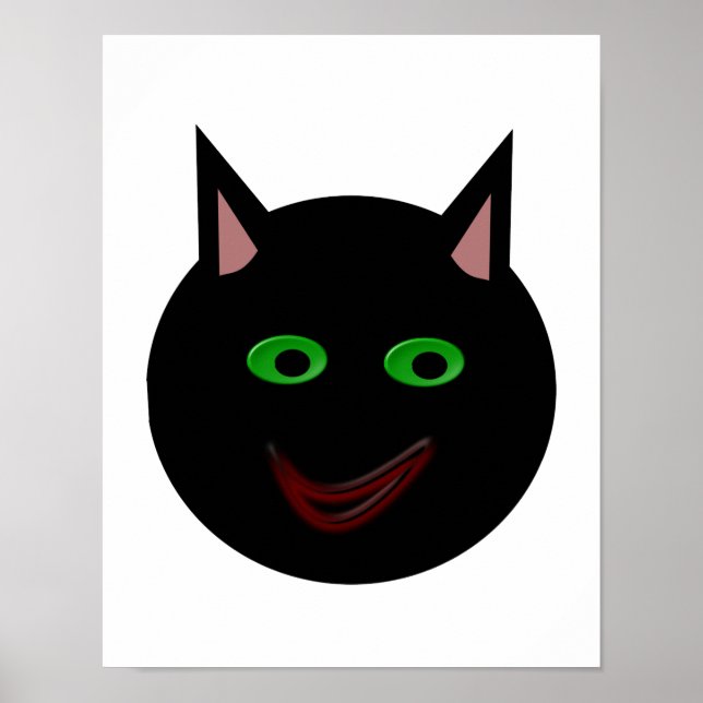 Halloween Black Cat Poster (Front)
