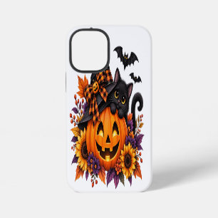 Halloween Black Cat Pumpkin iPhone 12 Mini Case