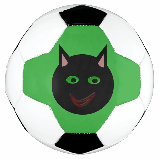 Halloween Black Cat Soccer Ball (Front)