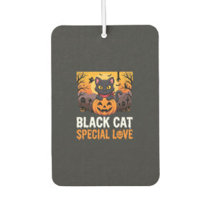 Halloween Black Cat Special Love Pumpkin Design Car Air Freshener