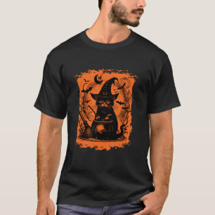 Halloween Black Cat Spells Cauldron Halloween Part T-Shirt