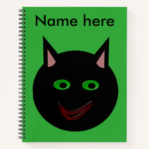 Halloween Black Cat Spiral Notebook