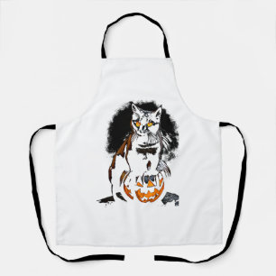 Halloween Black Cat Sticker1 Apron