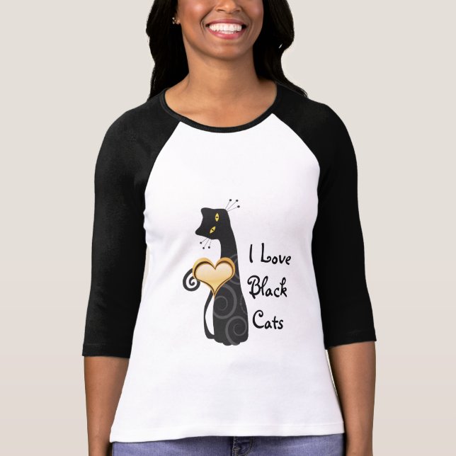 Halloween Black Cat T-shirt (Front)