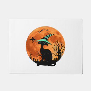 Halloween Black Cat T ShirtRetro Halloween Doormat