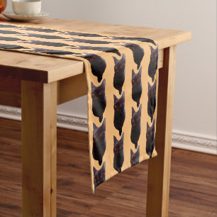 HALLOWEEN BLACK CAT table runner