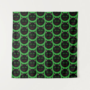 Halloween Black Cat Tapestry