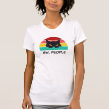 Halloween Black Cat Tee, Funny EW, People Graphic