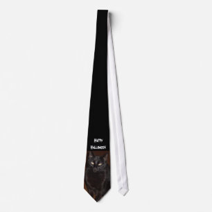 HALLOWEEN BLACK CAT tie