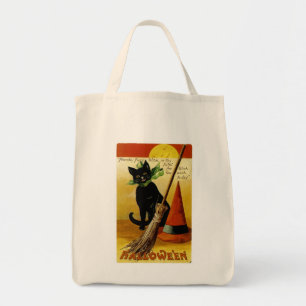 Halloween Black Cat Tote Bag