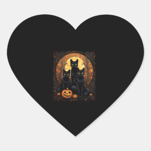 Halloween Black Cat Van Gogh Witch Kawaii Pumpkin Heart Sticker