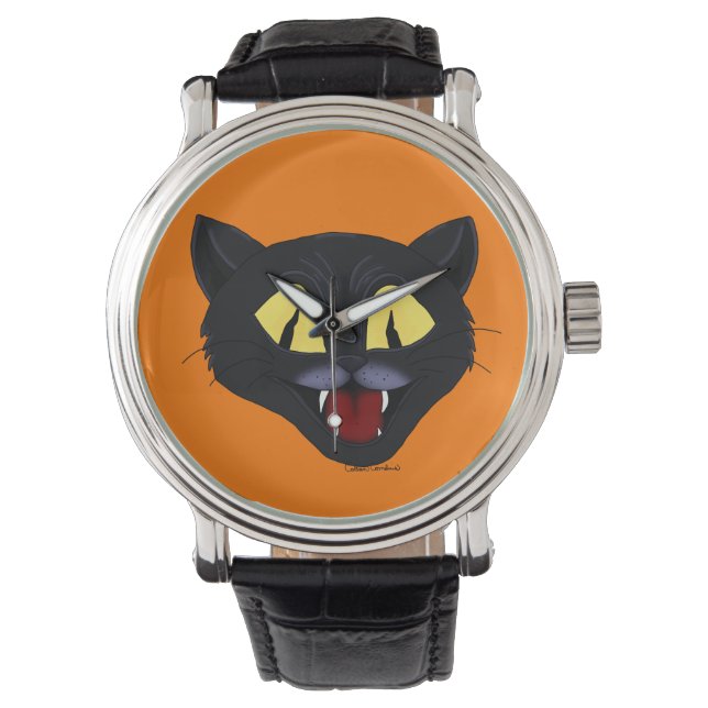 Halloween Black Cat  Watch (Front)